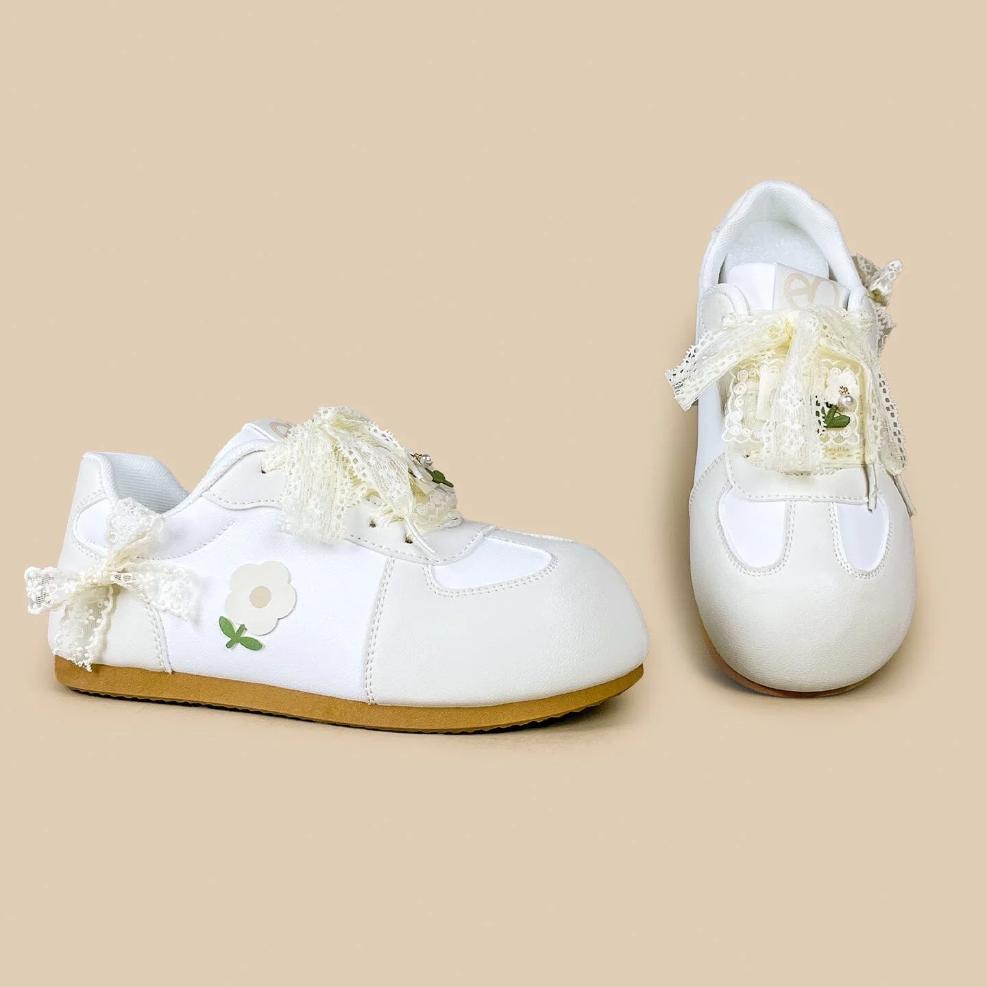 Wildflower Lace Bow Casual Sneakers – Women’s - Image 4