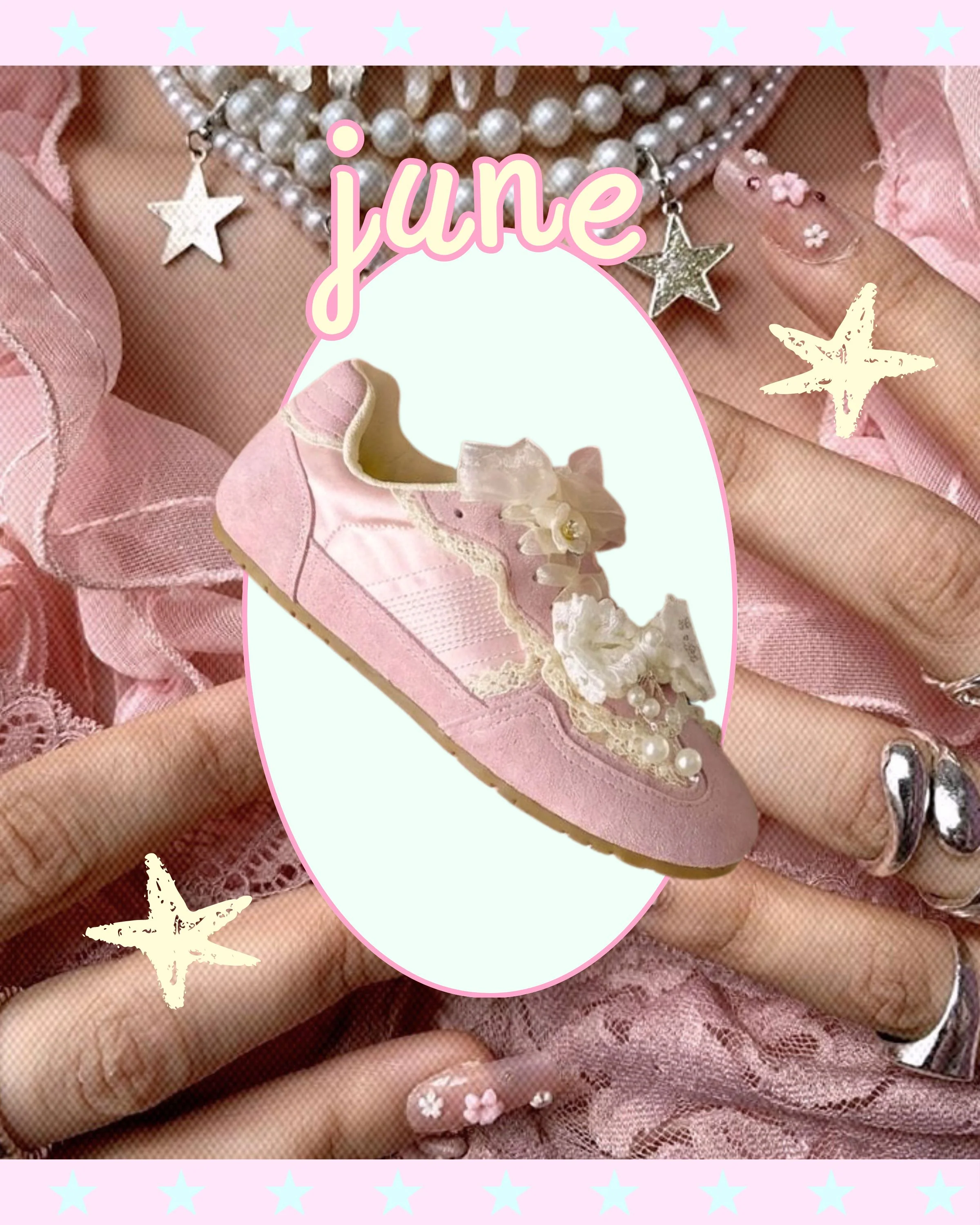 Porcelain Petal Bloom Blush Pink Bow Sneakers - Women's - Image 11