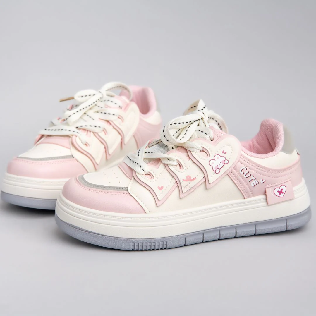 Pretty Pastel Cute Bunny Casual Sneakers - Unisex - Image 3