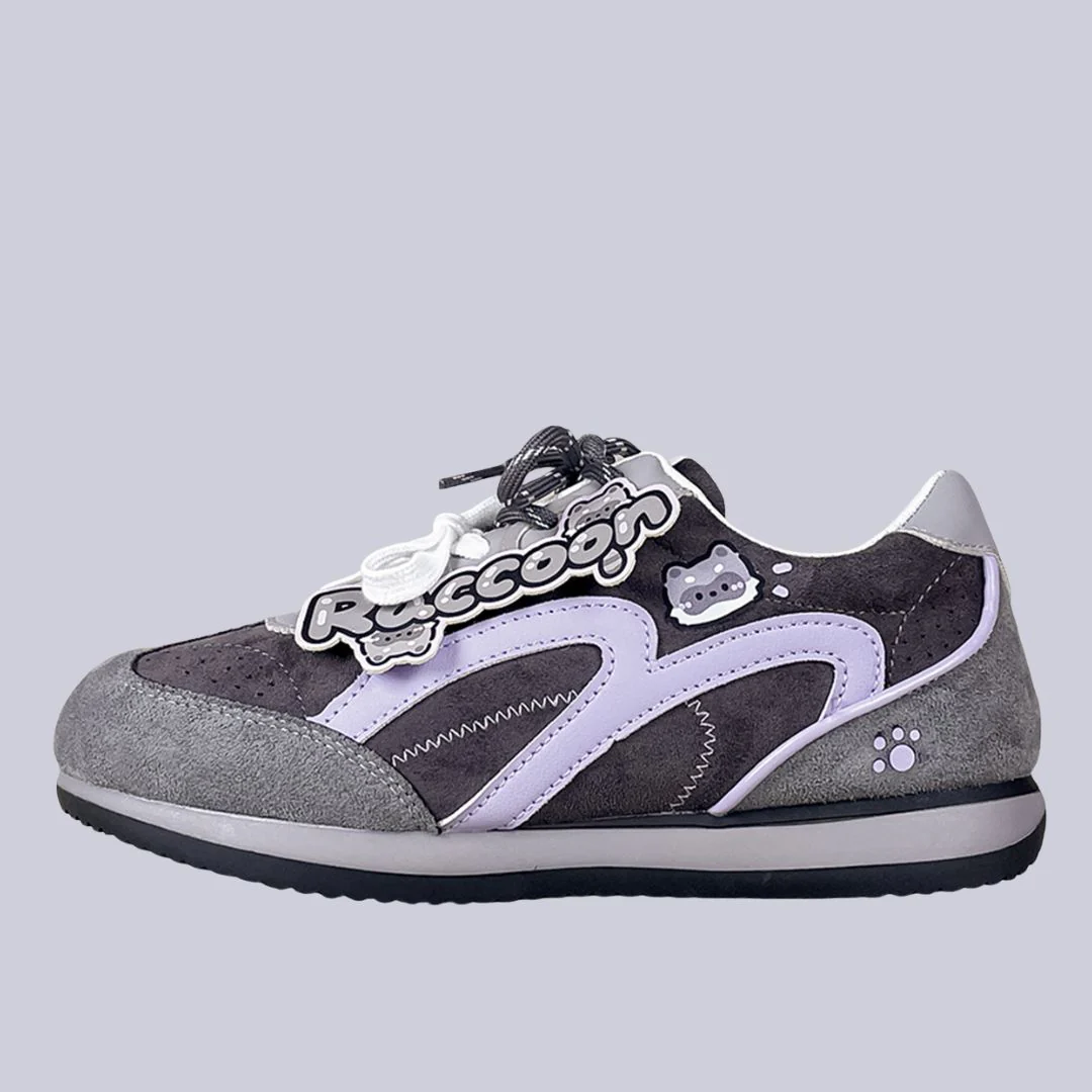 Raccoon Suede Retro Runner Sneakers – Women's