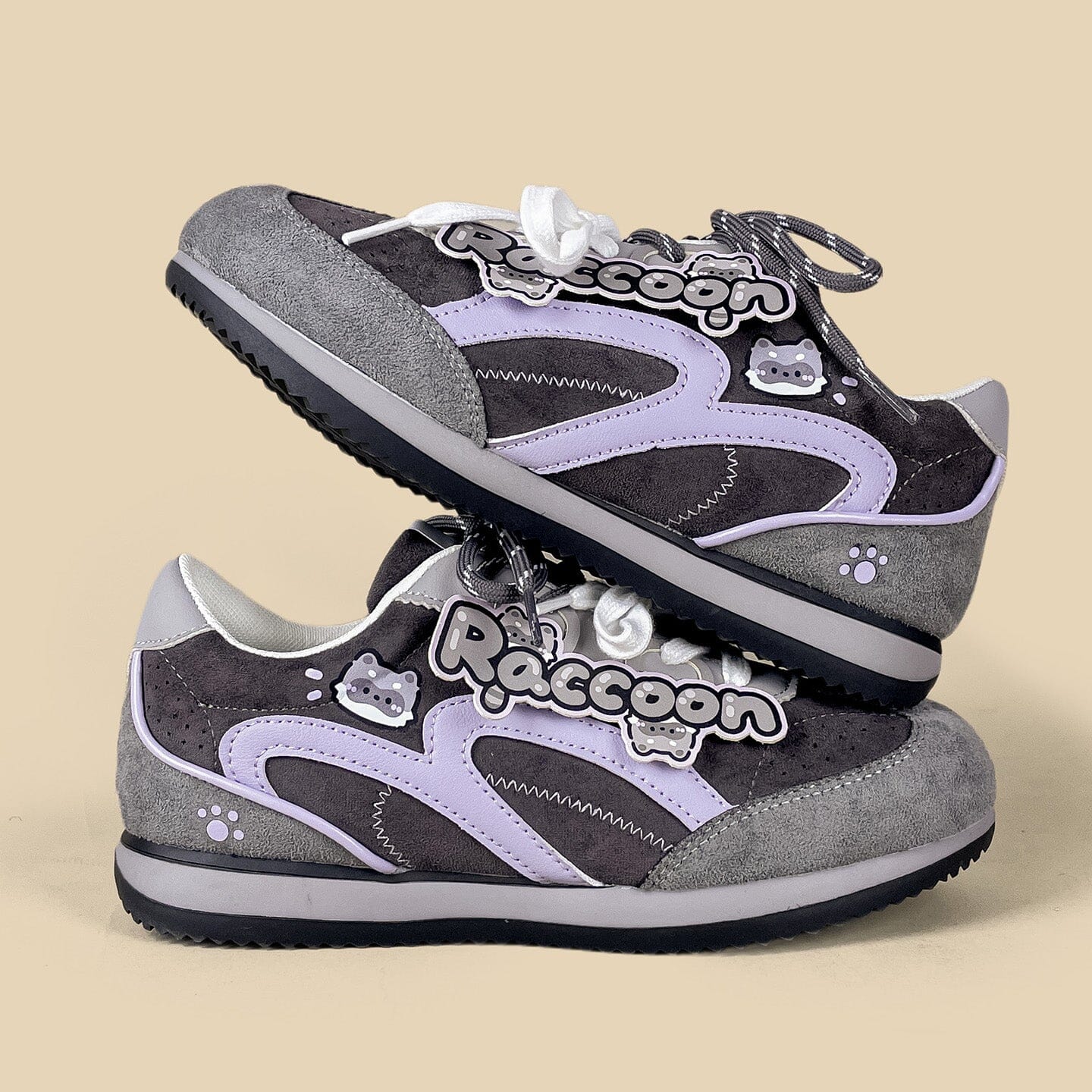 Raccoon Suede Retro Runner Sneakers – Women's - Image 2