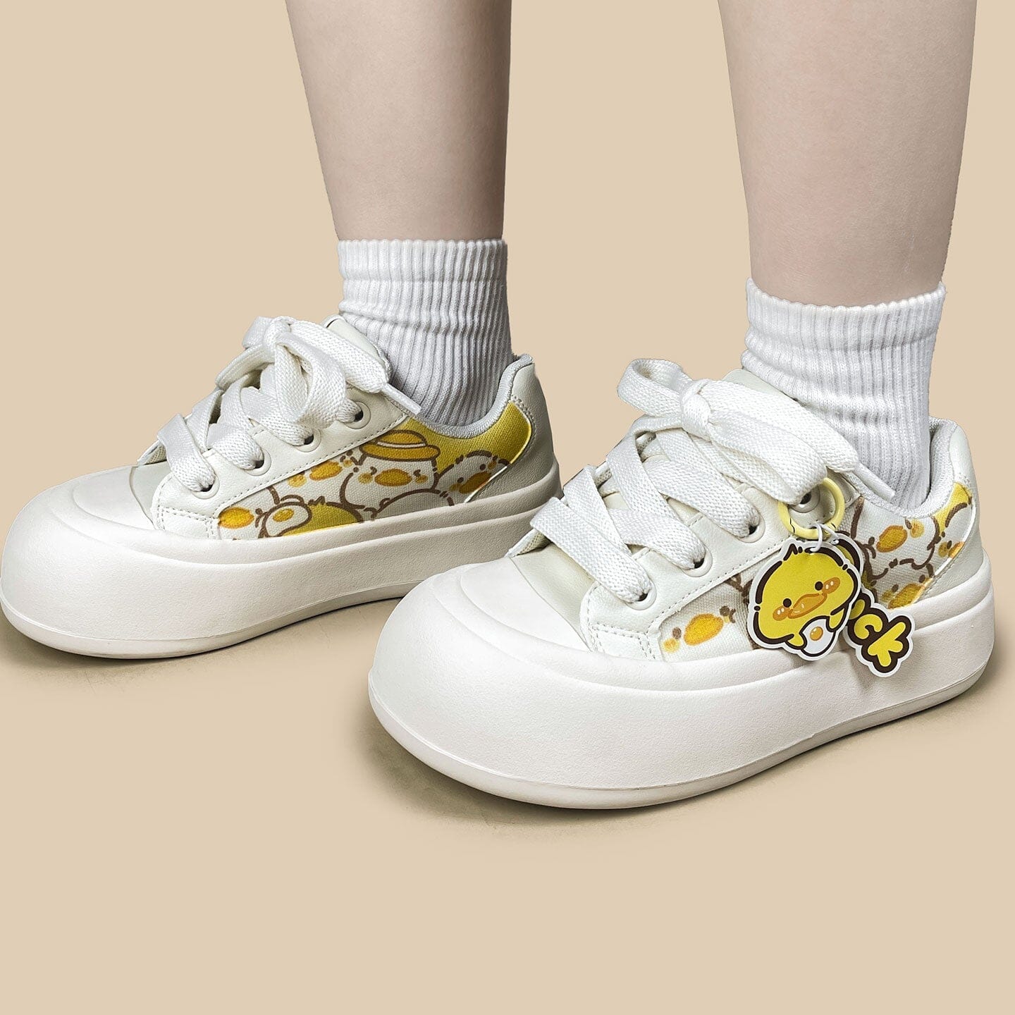 Sunny Side Duck Print Charms Chunky Sneakers - Women's - Image 10