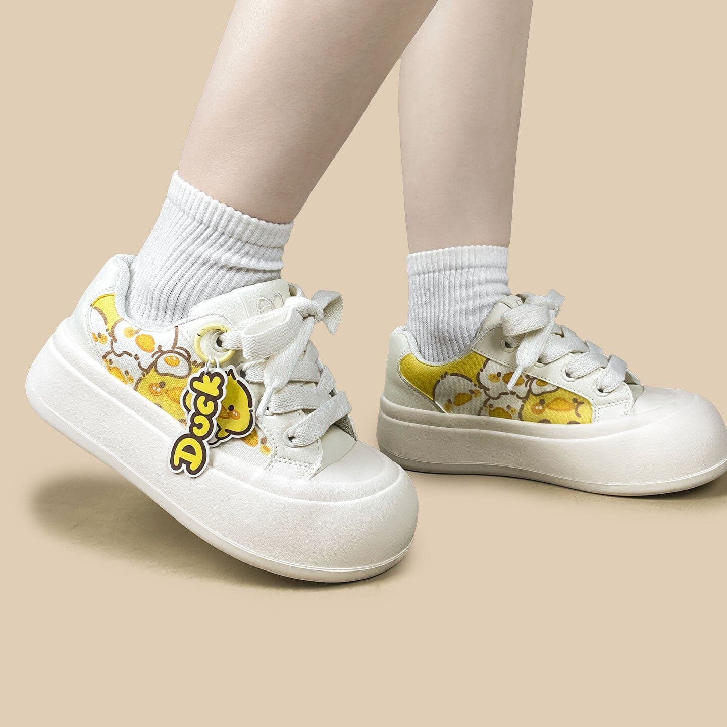 Sunny Side Duck Print Charms Chunky Sneakers - Women's - Image 6