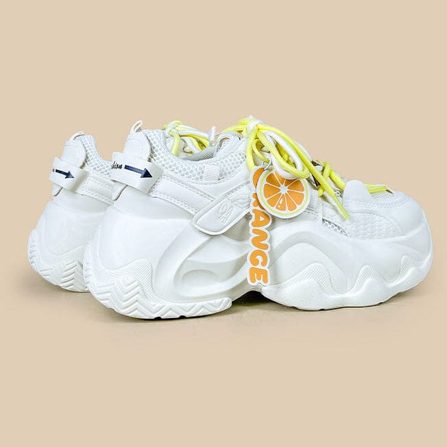 Sweet Escape Orange Cloud Chunky Sneakers - Unisex - Image 3