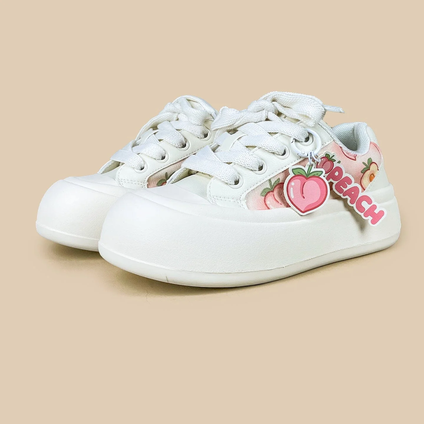 Sweet Juicy Peach Print Chunky Sneakers - Women's - Image 2
