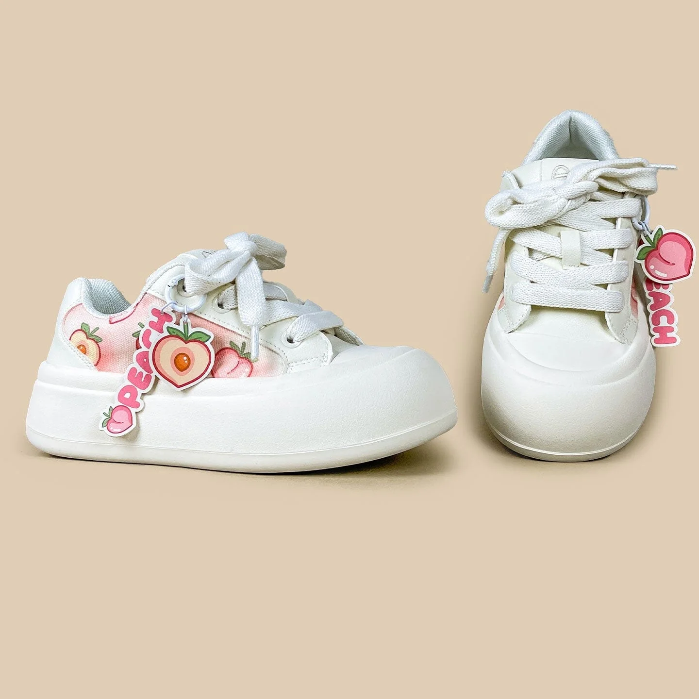 Sweet Juicy Peach Print Chunky Sneakers - Women's - Image 4