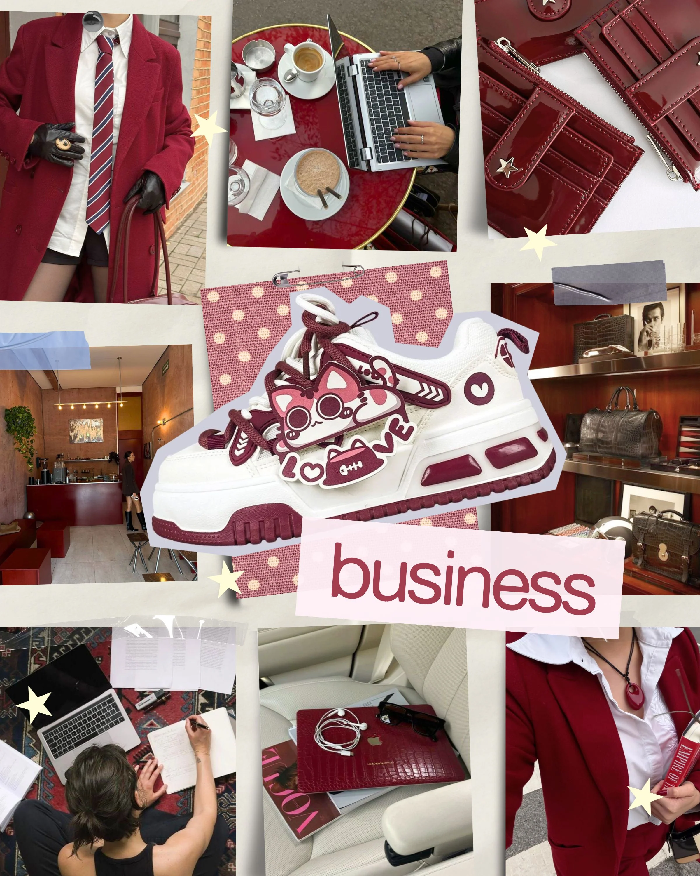 Sweetheart Meow Chunky Casual Red Sneakers – Unisex - Image 11