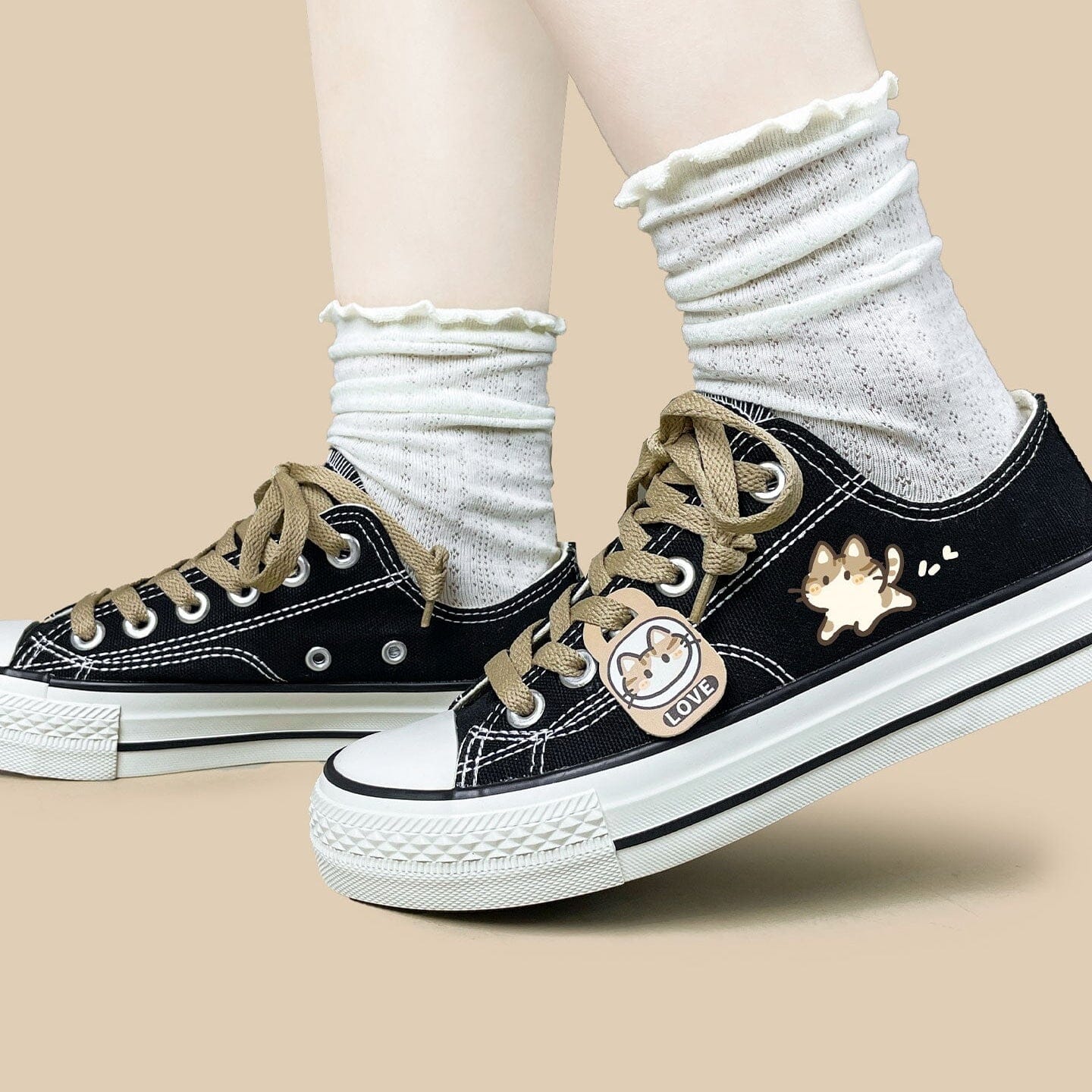 Ultra Chonky Neko Low Top Canvas Shoes - Unisex - Image 7