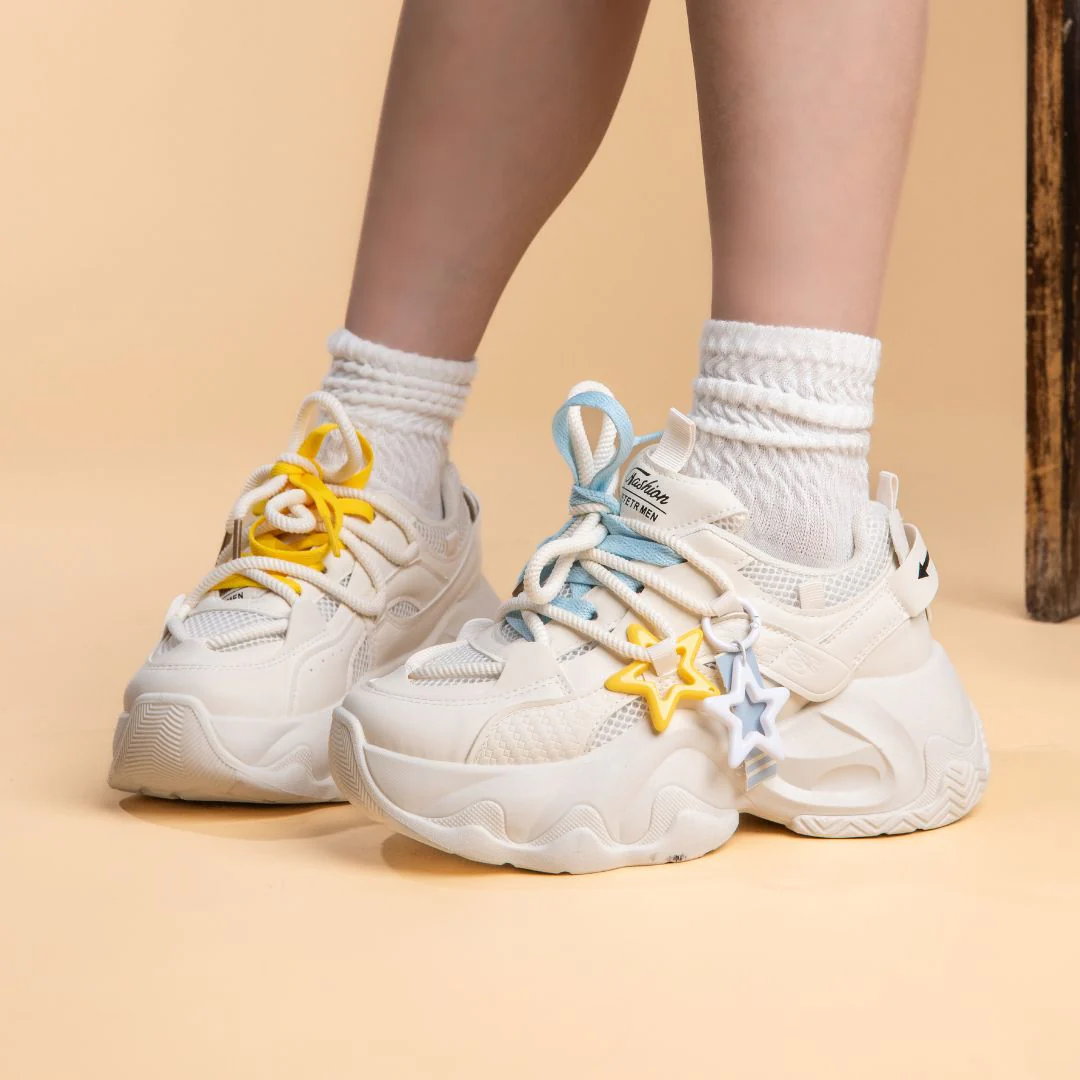 Ultra Chunky Sole Bright Star White Sneakers - Unisex - Image 7