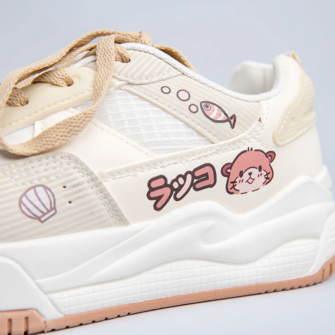 Ultra Friendly Sea Otter White Sneakers - Women's - Image 2