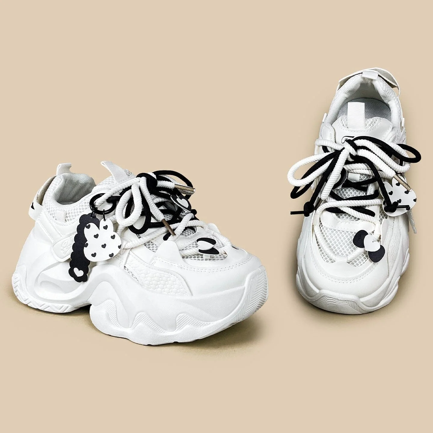 Y2K Heart Bunny Charm Chunky Sneakers - Unisex - Image 5