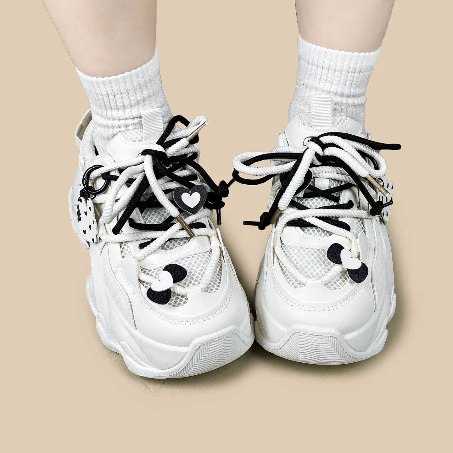 Y2K Heart Bunny Charm Chunky Sneakers - Unisex - Image 7